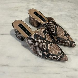 Steven by Steve Madden Snakeskin Mules